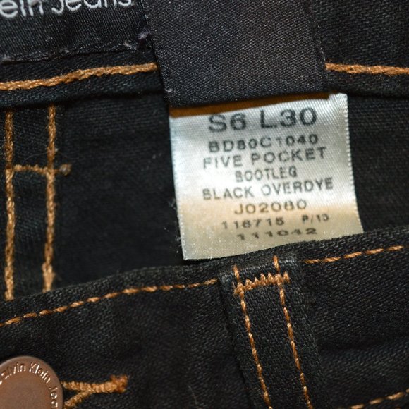 Calvin Klein Bootcut Black Women's Size 6 Five Pocket - Picture 5 of 8